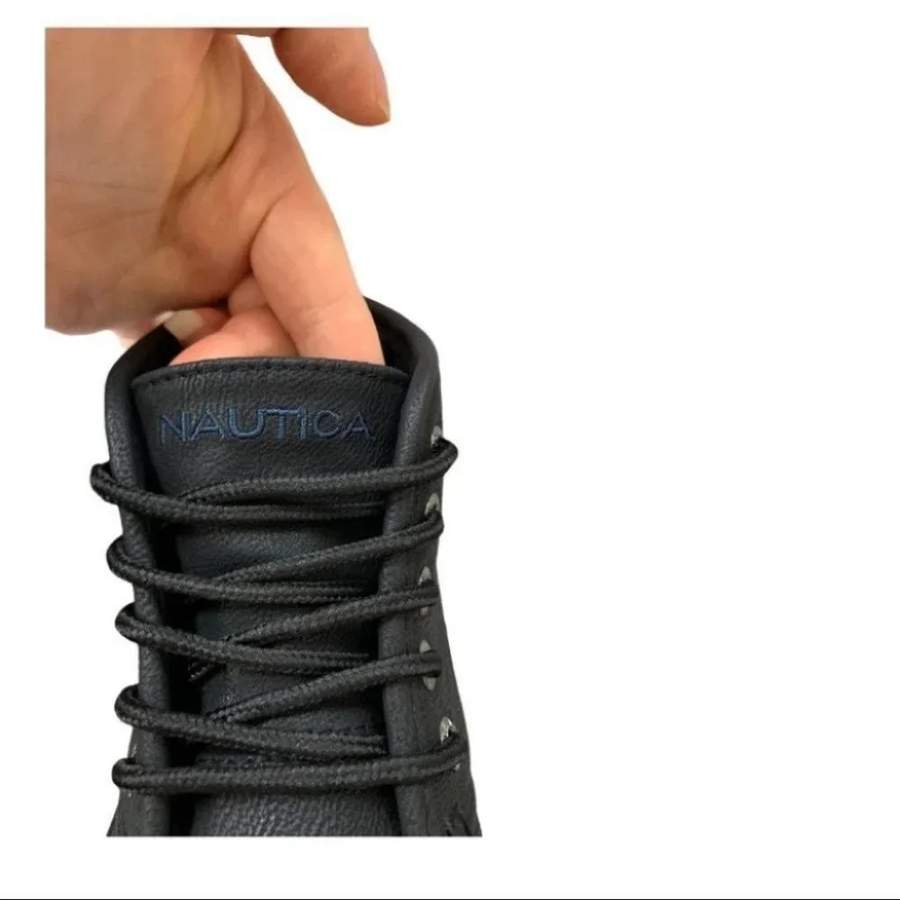 NWOT Nautica breakwater youth black tumbled boot 12